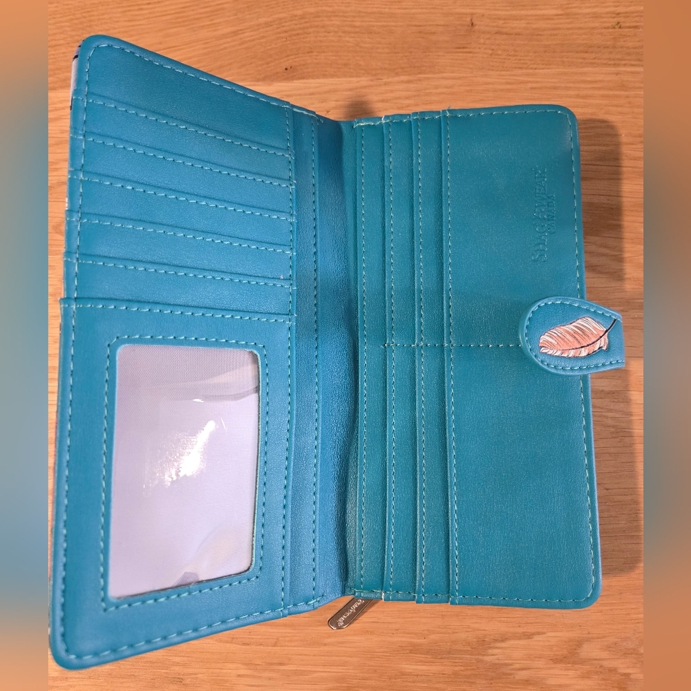 Colorful Feather Pattern Wallet - Picture 2 of 4